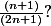 \frac{(n+1)}{(2n+1)}?